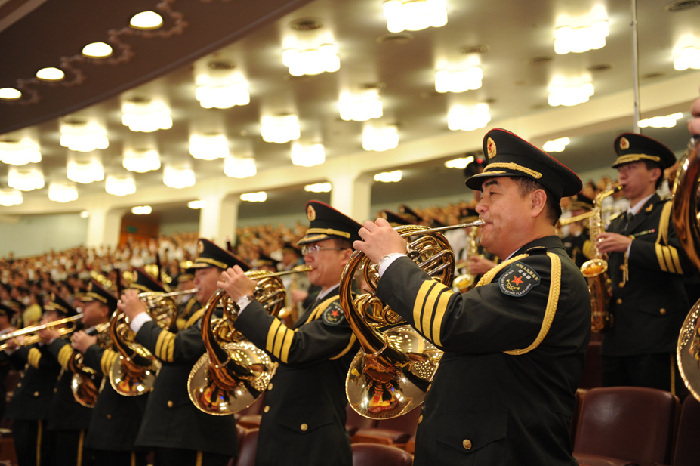 The Communist Party of China (CPC) holds a grand gathering on July 1, 2011 at the Great Hall of the People in Beijing to celebrate the Party's 90th anniversary.[Xinhua]