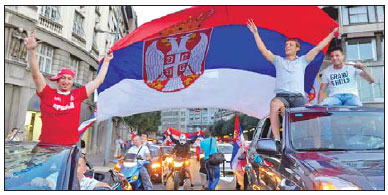 Joyful Serbia celebrates Novak victory