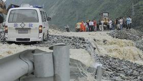 'Lifeline' in 2008 earthquake cut off by mudslidesv