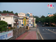 The serene street in Jeju Island in the late afternoon sun. [François Chen / China.org.cn]