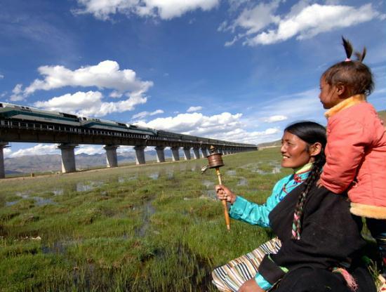 The Qinghai-Tibet Railway, the world's highest plateau railway, has stood safety and environmental tests while boosting regional economic growth over the past five years. 