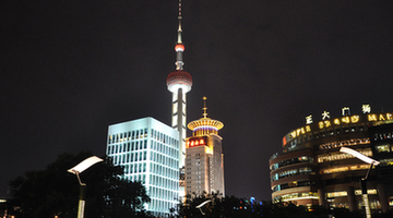 Colorful night scene of Shanghai