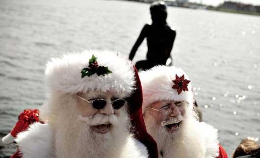 Santas from all over the world gathered at the World Santa Congress in the Danish capital Copenhagen on Wednesday. 