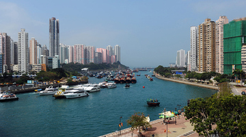 Aberdeen harbor in Hong Kong