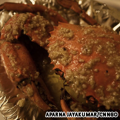 Butter garlic crab, one of the top 50 world's most delicious foods by China.org.cn.