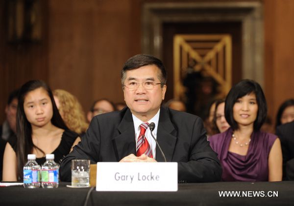 U.S. Commerce Secretary Gary Locke attends a hearing on his nomination to be the U.S. Ambassador to China before the Senate Foreign Relations Committee at the Capitol Hill in Washington D.C., capital of the United States, May 26, 2011. [Xinhua File Photo] 