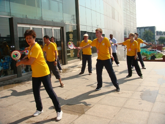 Beijing hosts Kongfu Taiji ball game