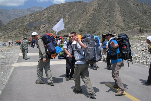 Hiking up Mount Helan