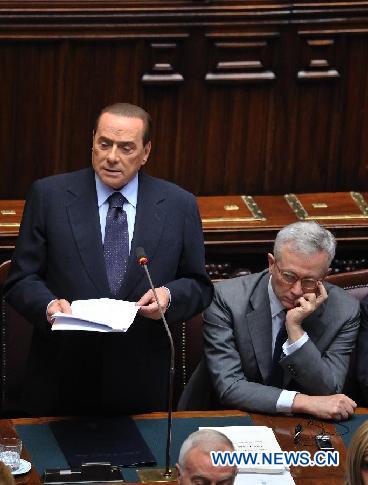 ITALY-ROME-PARLIAMENT-BERLUSCONI-ECONOMIC SITUATION-SPEECH