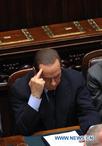 ITALY-ROME-PARLIAMENT-BERLUSCONI-ECONOMIC SITUATION-SPEECH