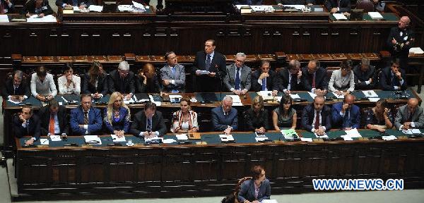 ITALY-ROME-PARLIAMENT-BERLUSCONI-ECONOMIC SITUATION-SPEECH