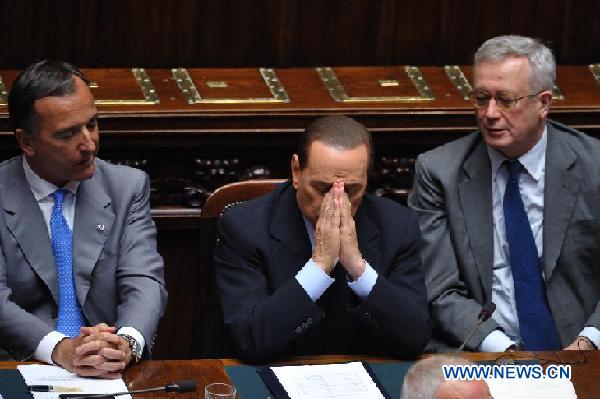 ITALY-ROME-PARLIAMENT-BERLUSCONI-ECONOMIC SITUATION-SPEECH