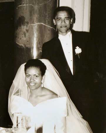 U.S. President Barack Obama and his wife Michelle Obama 