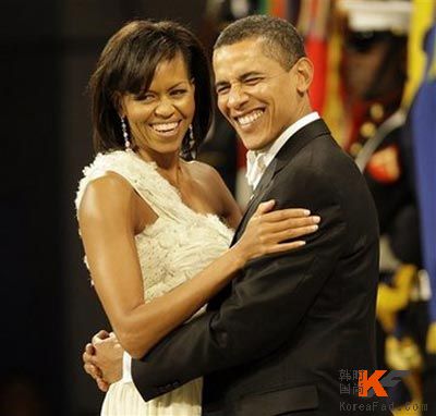 U.S. President Barack Obama and his wife Michelle Obama 