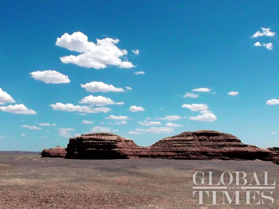 The Dunhuang Yardang National Geologic Park, in the Gobi Desert, is the largest Yardang Landform, the result of millions of years of wind erosion. Gansu Province, China. Photo: Xu Jingyi/GT 