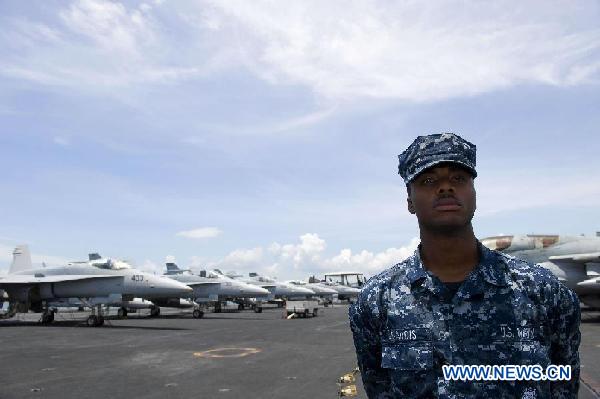 USS Ronald Reagan Aircraft Carrier arrives in HK for port visit