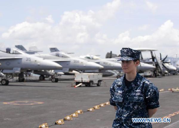 USS Ronald Reagan Aircraft Carrier arrives in HK for port visit