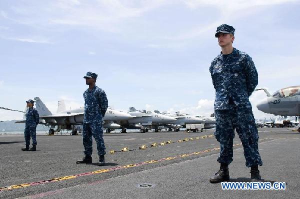 USS Ronald Reagan Aircraft Carrier arrives in HK for port visit