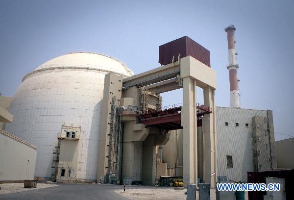 Photo taken on Aug. 21, 2010 shows a view of the Bushehr nuclear power plant in southern Iran. Iranian Foreign Minister Ali-Akbar Salehi confirmed Saturday that fuel is being reloaded in the Bushehr nuclear plant, saying the reactor of the plant will reach the critical phase between May 5 and May 10. [Xinhua] 