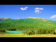 As a part of the Ha'nasi Lake area, Ha'nasi Nature Reserve lies in the northern part of Burqin County, Xinjiang Uygur Autonomous Region. It was established in 1980 as the 'pure land of the world' due to its unspoiled original natural scenery.The entire nature reserve occupies 2,200 square kilometers and contains snow mountains, glaciers, forests, flowers, lakes, meadows and almost all varieties of natural beauty. [初歌123/bbs.fengniao]