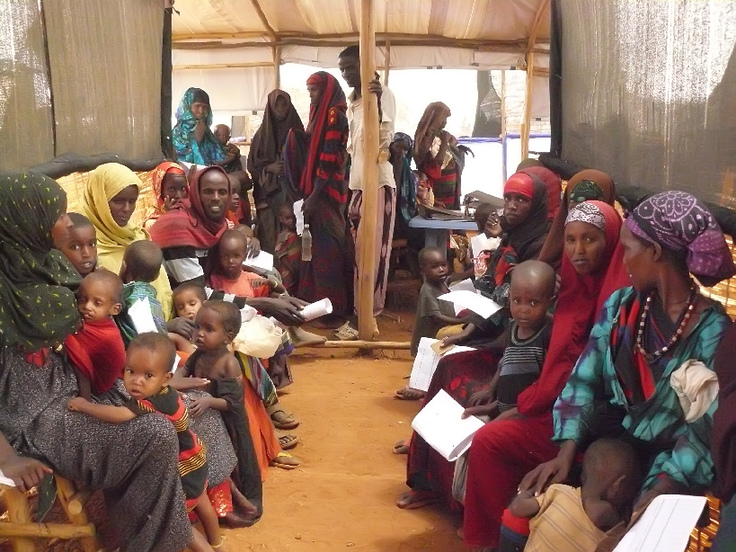 Waiting room at Kobe camp health centre. MSF is running nutritional programmes at the five Liben camps on the Somali borders. Over 9,500 children are being treated for malnutrition.[Sisay Zerihun/MSF]