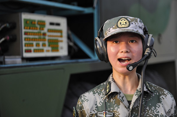 Peng Zhidi is back with the troop after her wedding holiday. [Photo/Xinhua] 