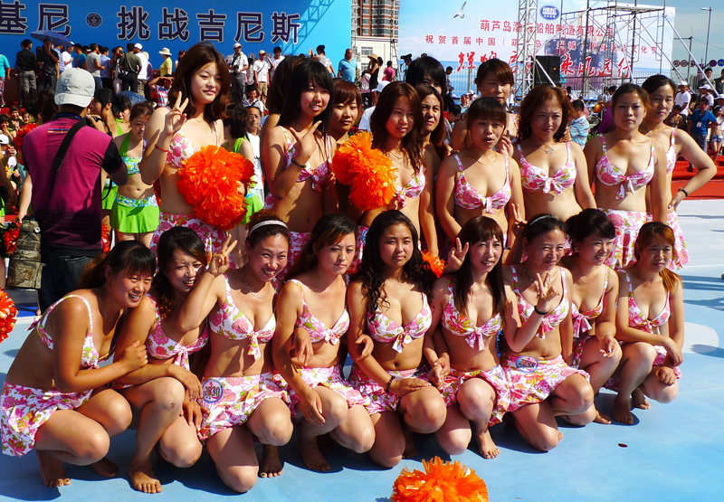 Bikini wearers create a new Guinness record in China&apos;s Huludao