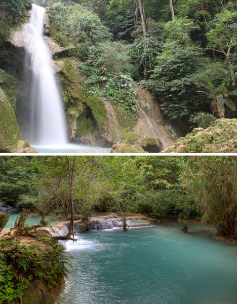 Tat Kuang Si Waterfall, Luang Prabang, Laos. [Photo: xinhuanet.com]