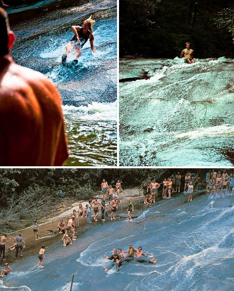 Sliding Rock, Brevard, North Carolina. [Photo: xinhuanet.com]