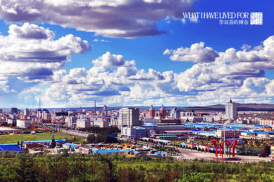 A panoramic view of Manzhouli city