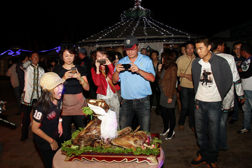 The Hachette Convertibles Fleet visits Mausoleum of Genghis Khan and a bonfire party.