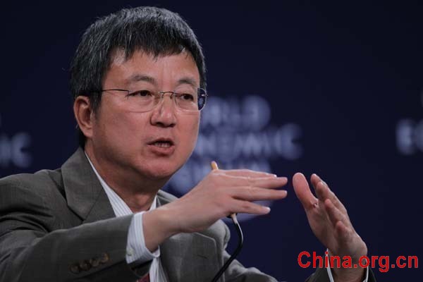 Zhu Min, a Chinese economist and deputy managing director of the International Monetary Fund, struck an optimistic note on the first day of the Summer Davos forum in Dalian on Wednesday, predicting the global economy will avert a second slide into recession. [Photo by Matt Velker]