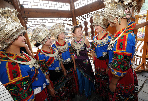 Colorful Miao performance in SW China