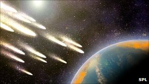 A burst of meteorite impacts around 3.9 billion years ago delivered precious metals to Earth. [Agencies]