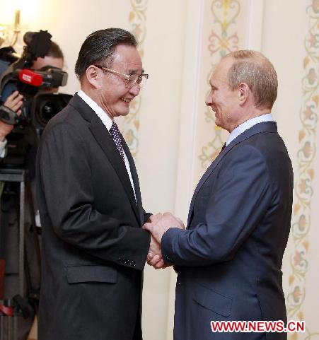 RUSSIA-CHINA-PUTIN-WU BANGGUO-MEETING