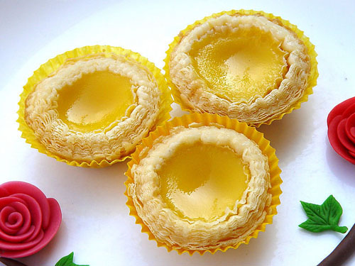 Egg tarts, one of the 'top 10 famous Guangzhou dim sums' by China.org.cn.
