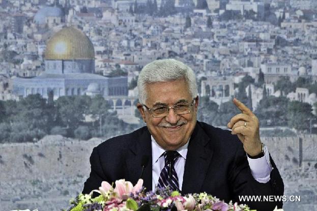 Palestinian President Mahmoud Abbas delivers a speech in the West Bank city of Ramallah, Sept. 16, 2011. President Mahmoud Abbas announced here Friday that the Palestinians will turn to the United Nations Security Council to ask for the legal right for full membership of the world body. [Xinhua]