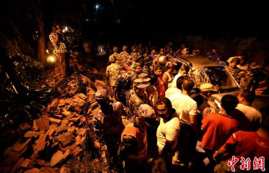 A strong earthquake hit the northern Indian state of Sikkim on Sunday evening