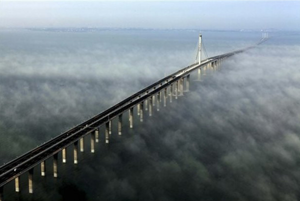 Jiaozhou Bay Bridge, one of the 'top 11 world's most incredible bridges' by Forbes.