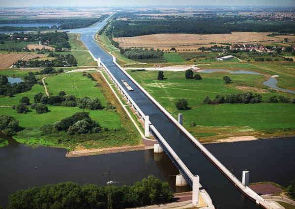 Magdeburg Water Bridge, one of the 'top 11 world's most incredible bridges' by Forbes.