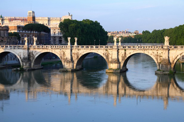 Ponte Sant' Angelo, one of the 'top 11 world's most incredible bridges' by Forbes.