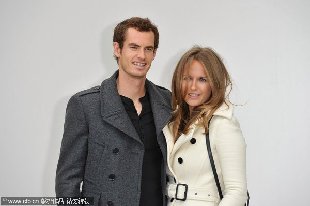 Andy Murray and Kim Sears attend the Burberry Spring Summer 2012 Womenswear Show at Kensington Gardens on September 19, 2011 in London, England. 