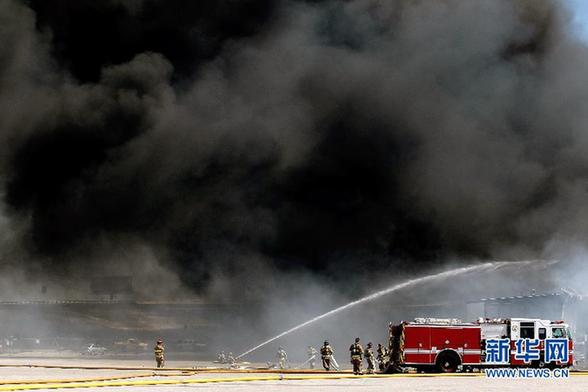 A massive industrial fire broke out at a chemical plant south of the city of Dallas in the U.S. state of Texas on Monday. 