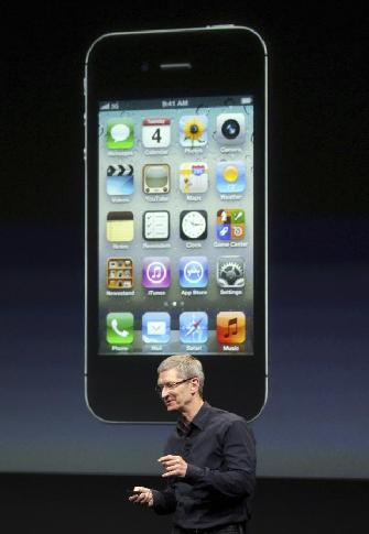 （晚报）（1）苹果发布iPhone 4S手机