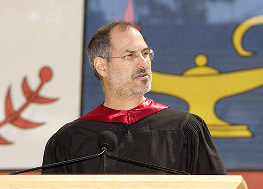 Steve Jobs, CEO of Apple Inc, delivered commencement address at Stanford University on June 12, 2005.