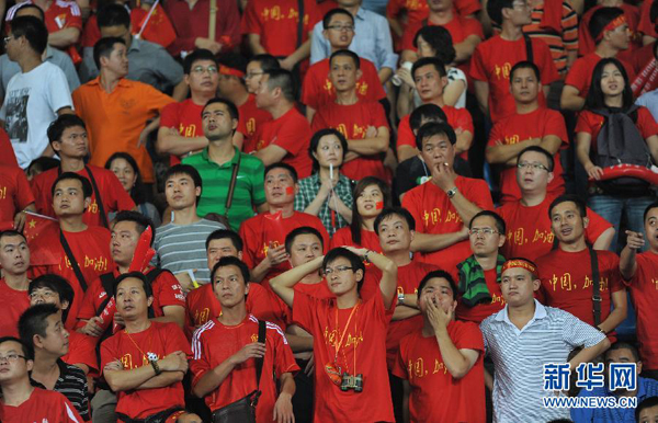 China's qualifying hopes for the 2014 Brazil World Cup became slim after a key home 1-0 loss to Iraqin Shenzhen on October 11, 2011.