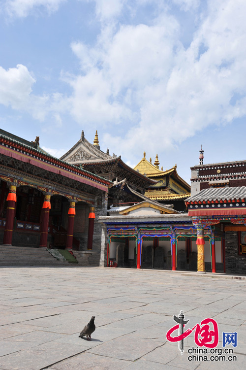 The Ta'er Temple is located at the southwest corner of Lusha'er Town in Niezhong County, Qinghai Province. It is one of the six temples of the Gelug Sect of Tibetan Buddhism. 