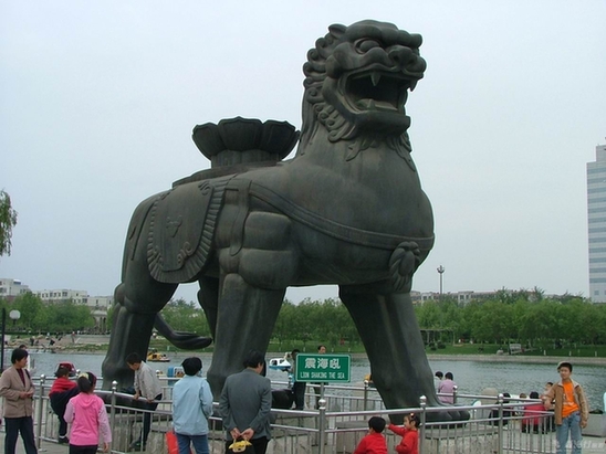 Established in 953, the Iron Lion of Cangzhou is the largest known and oldest surviving iron-cast artwork in China.