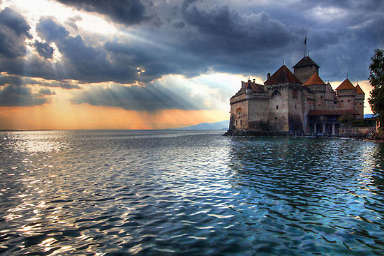 Chillon Castle (Château de Chillon) of Switzerland, one of the 'top 10 coolest castles in the world' by China.org.cn.