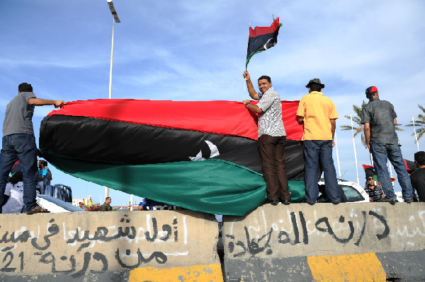 Libyan capital rejoicing after Gaddafi's death. [Xinhua]
